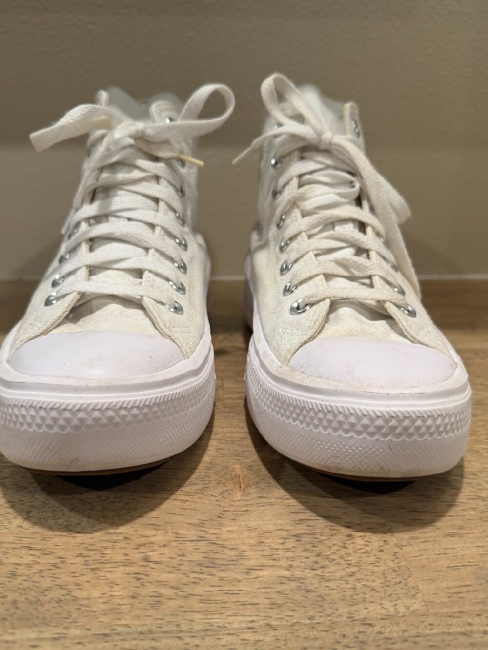Converse Chuck Taylor All Star Move High Top Platform Sneakers White Size 9 - Picture 7 of 7